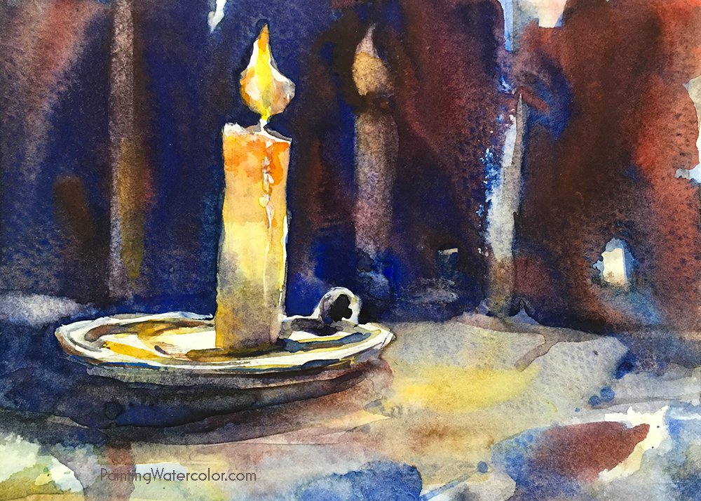 12 Days of Christmas Cards, Candle by Jennifer Branch