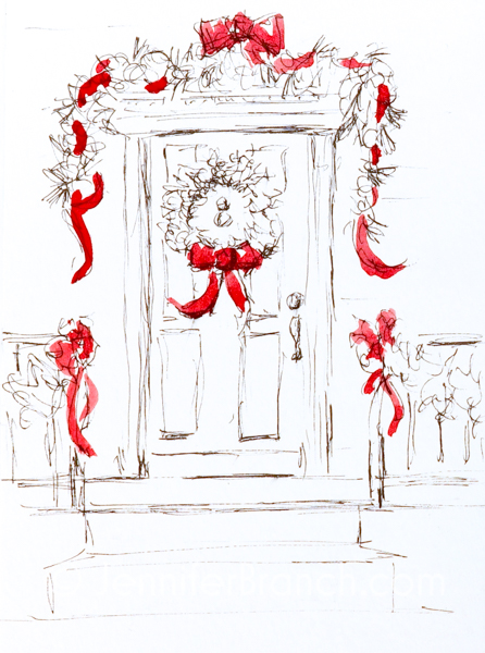 Christmas Card Door