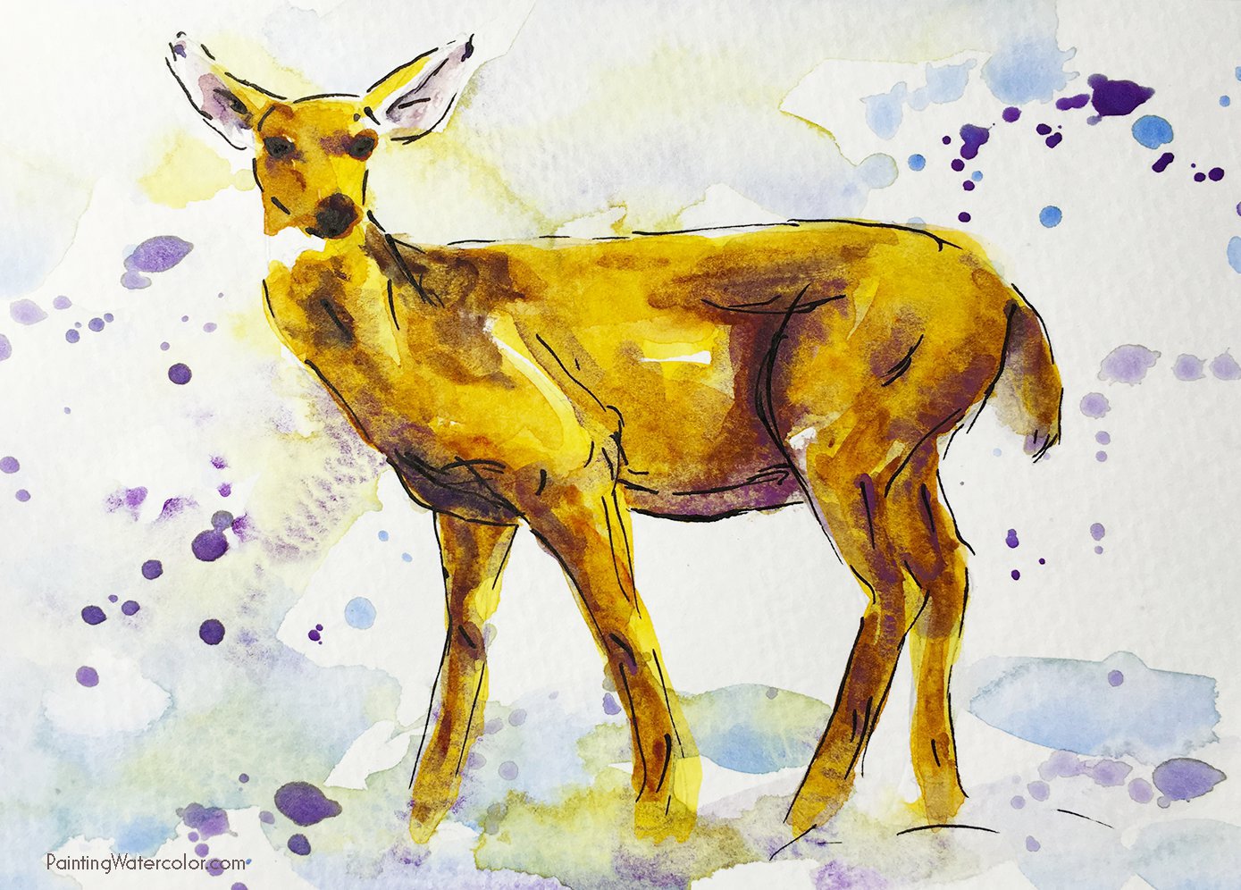 12 Days of Christmas Cards, Deer by Jennifer Branch