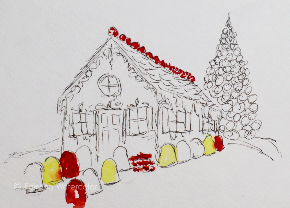 Christmas Card Gingerbread House Tutorial 2