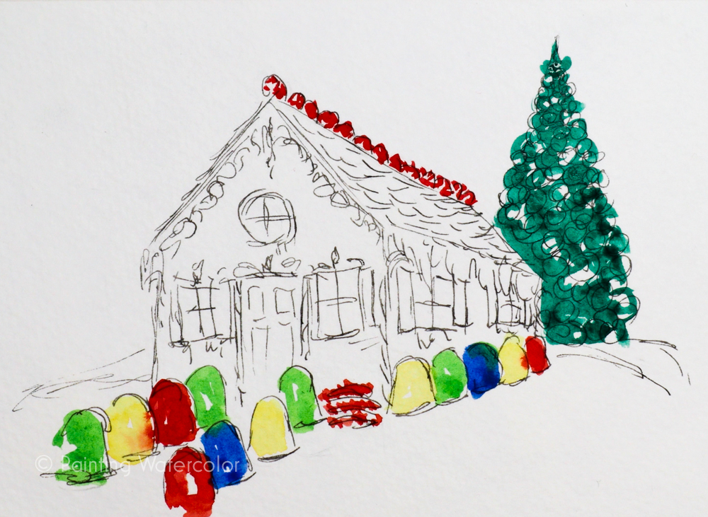 Christmas Card Gingerbread House Tutorial 4