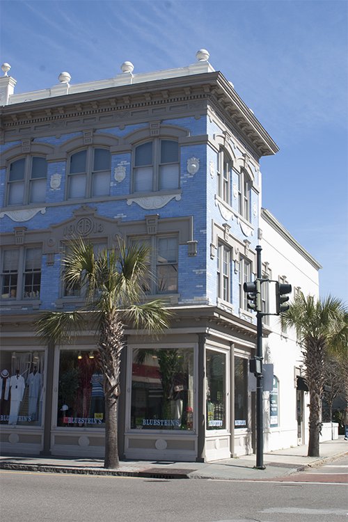 sketching a blue house in Charleston photo