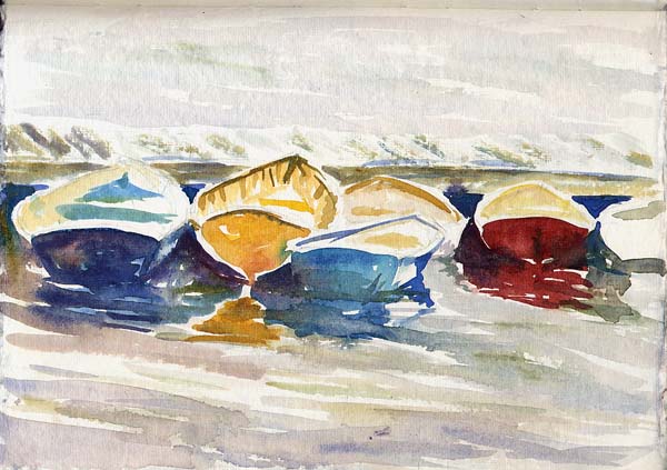 Southwest Harbor Dinghies Sketch