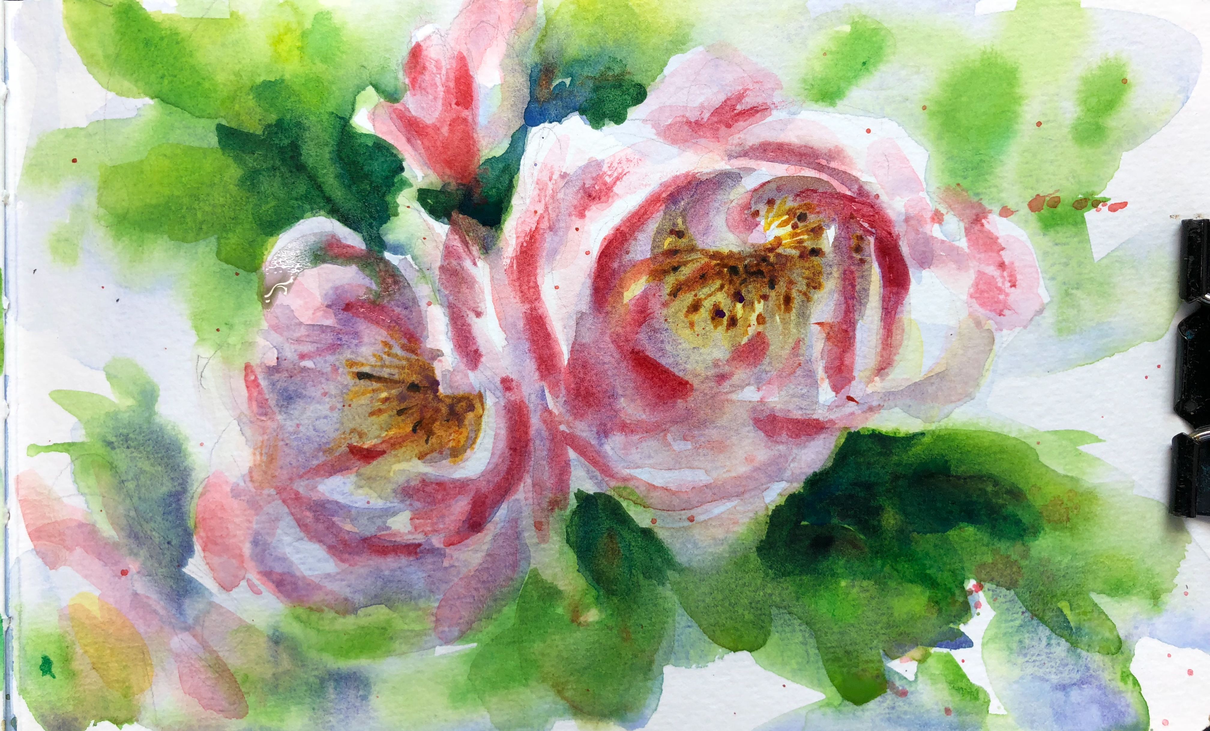 YouTube painting tutorial rose sketch