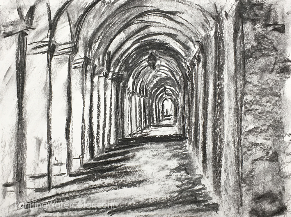 Sketch of a one point perspective room on Craiyon-saigonsouth.com.vn
