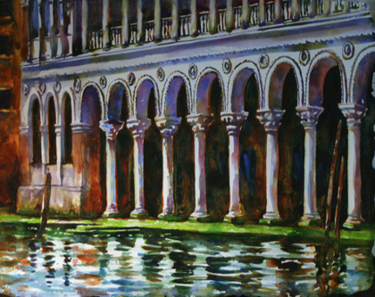 Along the Grand Canal II Tutorial Watercolor Painting Tutorial 7