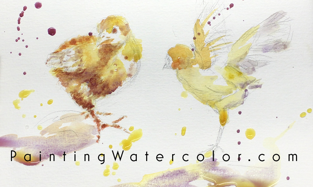 Baby Chicks Sketch Painting Tutorial 4
