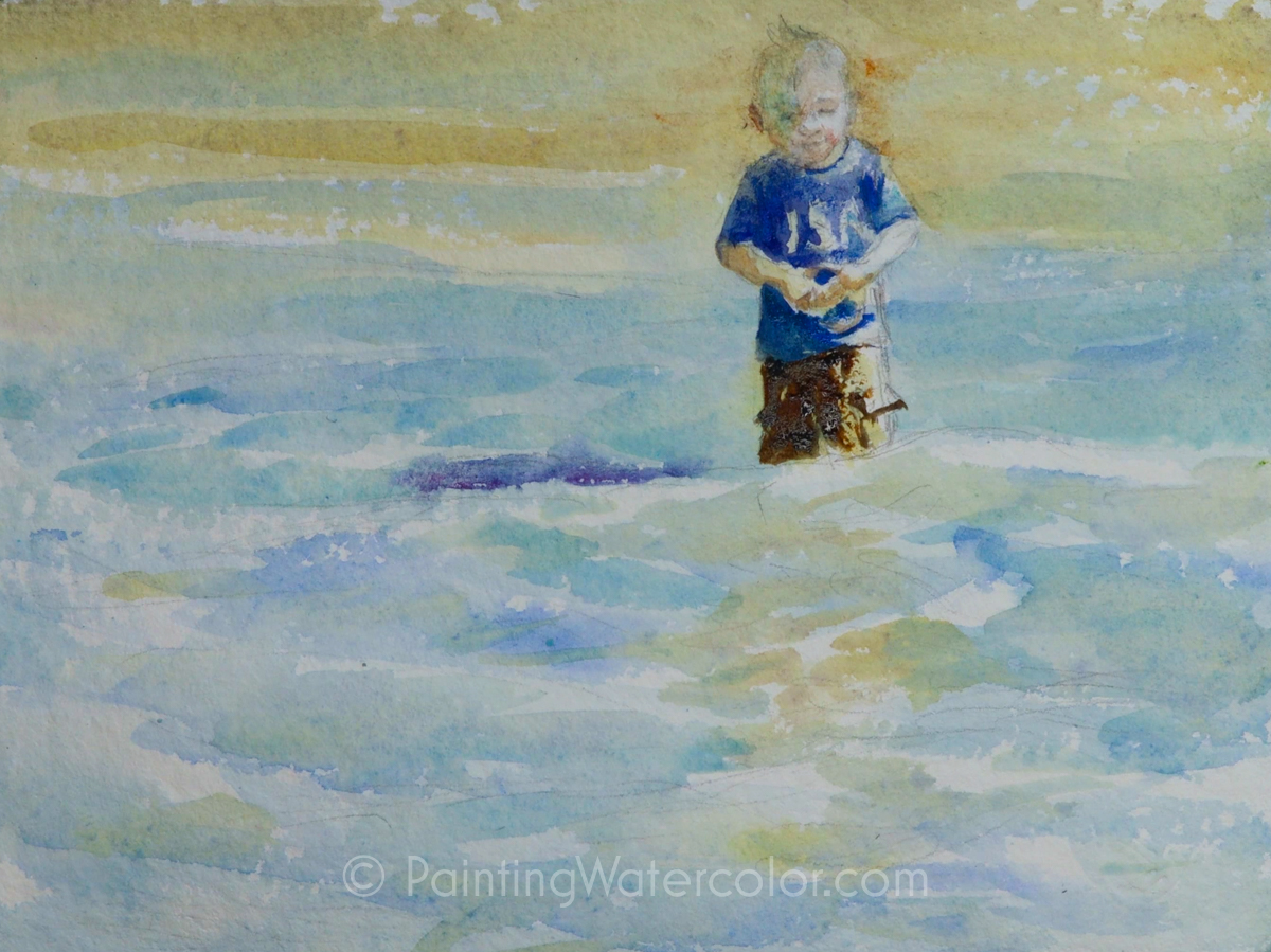 Beach Portrait Tutorial Watercolor Painting Tutorial 6