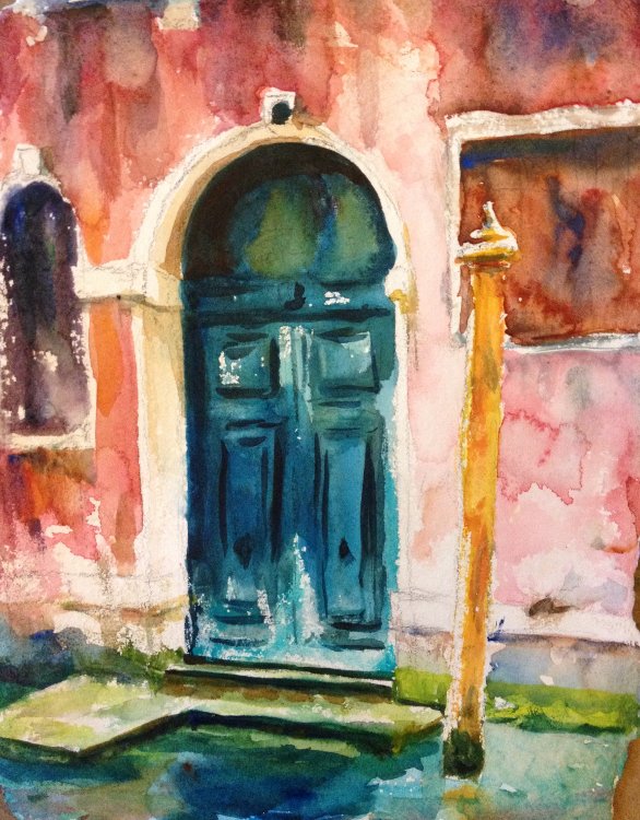 Blue Door, Venice Painting Tutorial 5