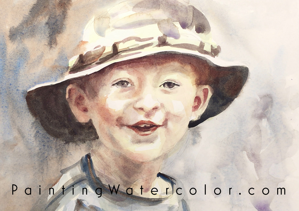 Boy in Hat Portrait Painting Tutorial 4