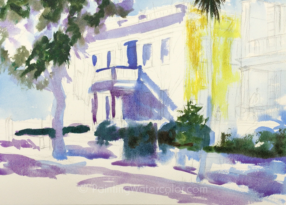 Charleston Watercolor Painting Tutorial 3