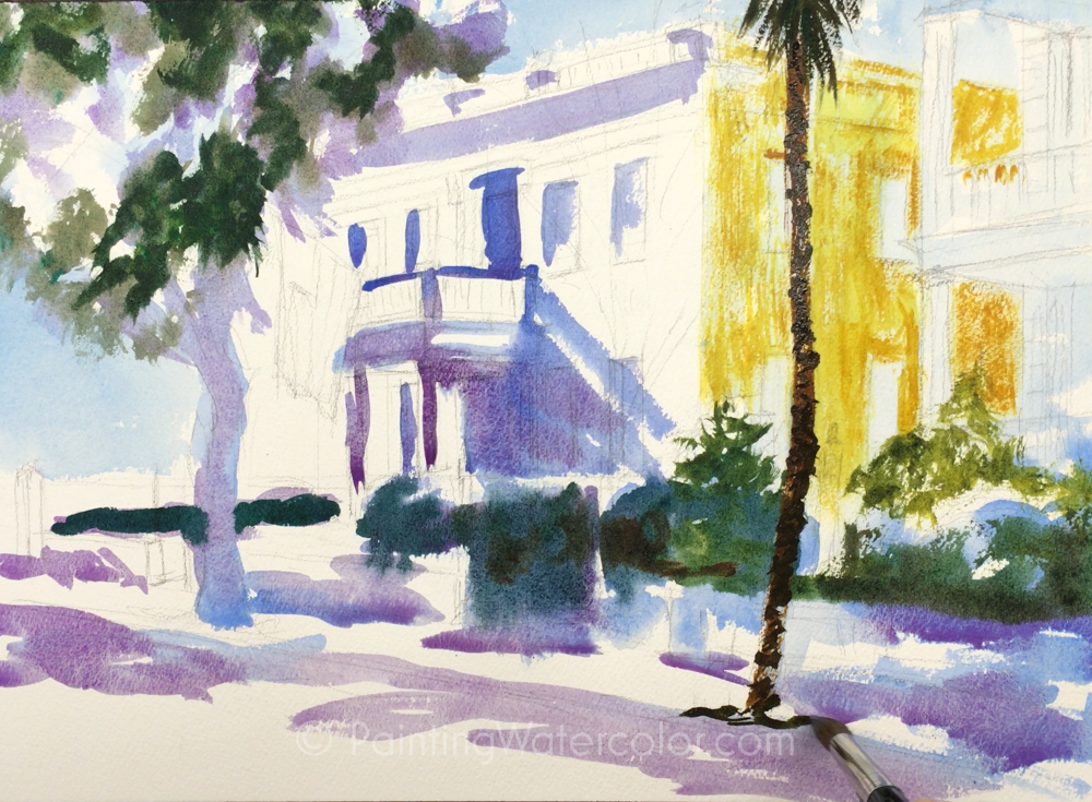 Charleston Watercolor Painting Tutorial 4