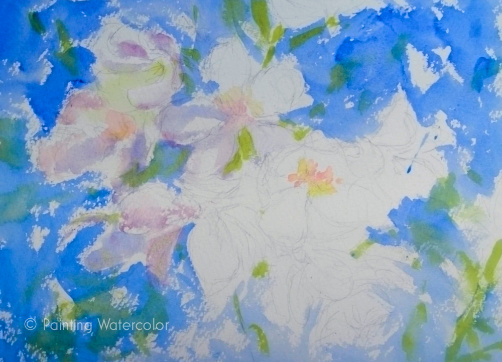 Cherry Blossoms Painting Tutorial Watercolor Painting Tutorial