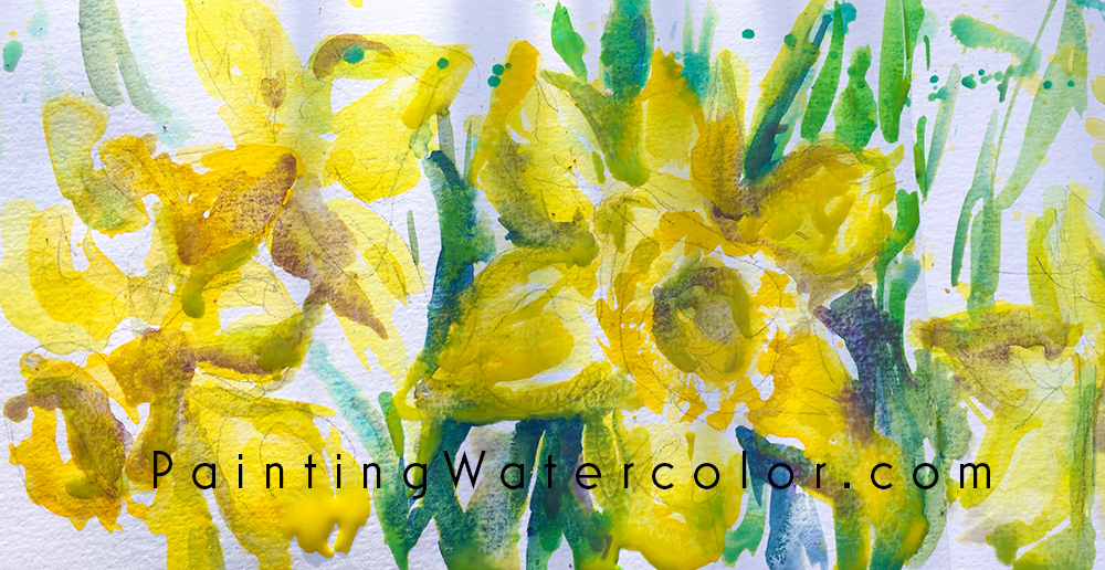 How to paint a daffodil ( or yellows are very tricky) – watercolours by  rachel