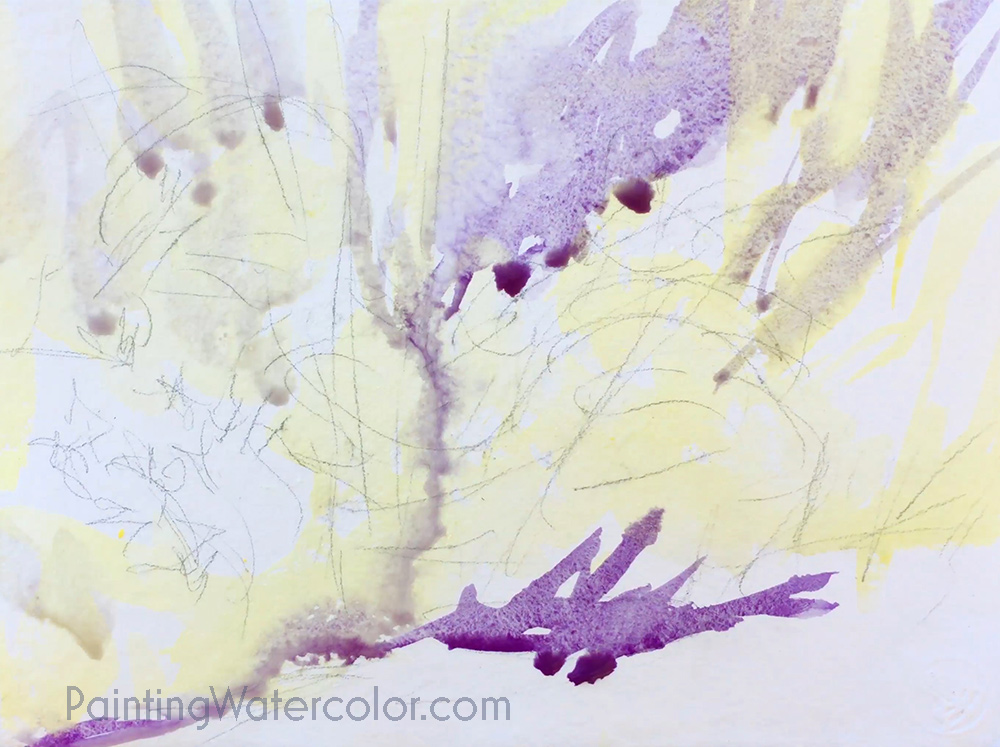 Forsythia Watercolor Painting Lesson 1