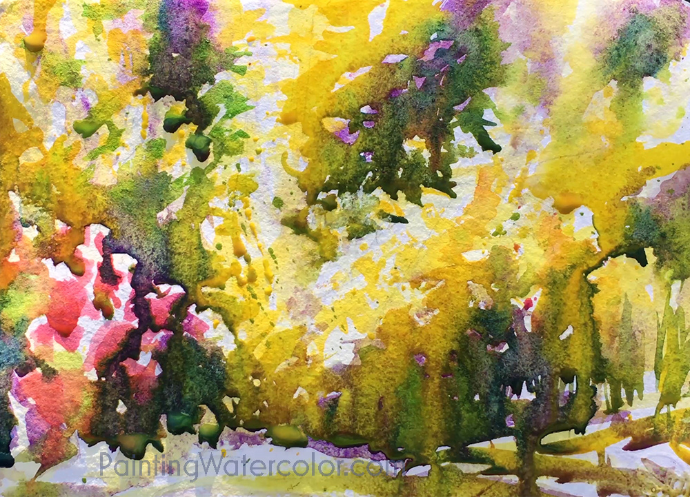 Forsythia Painting Tutorial 4