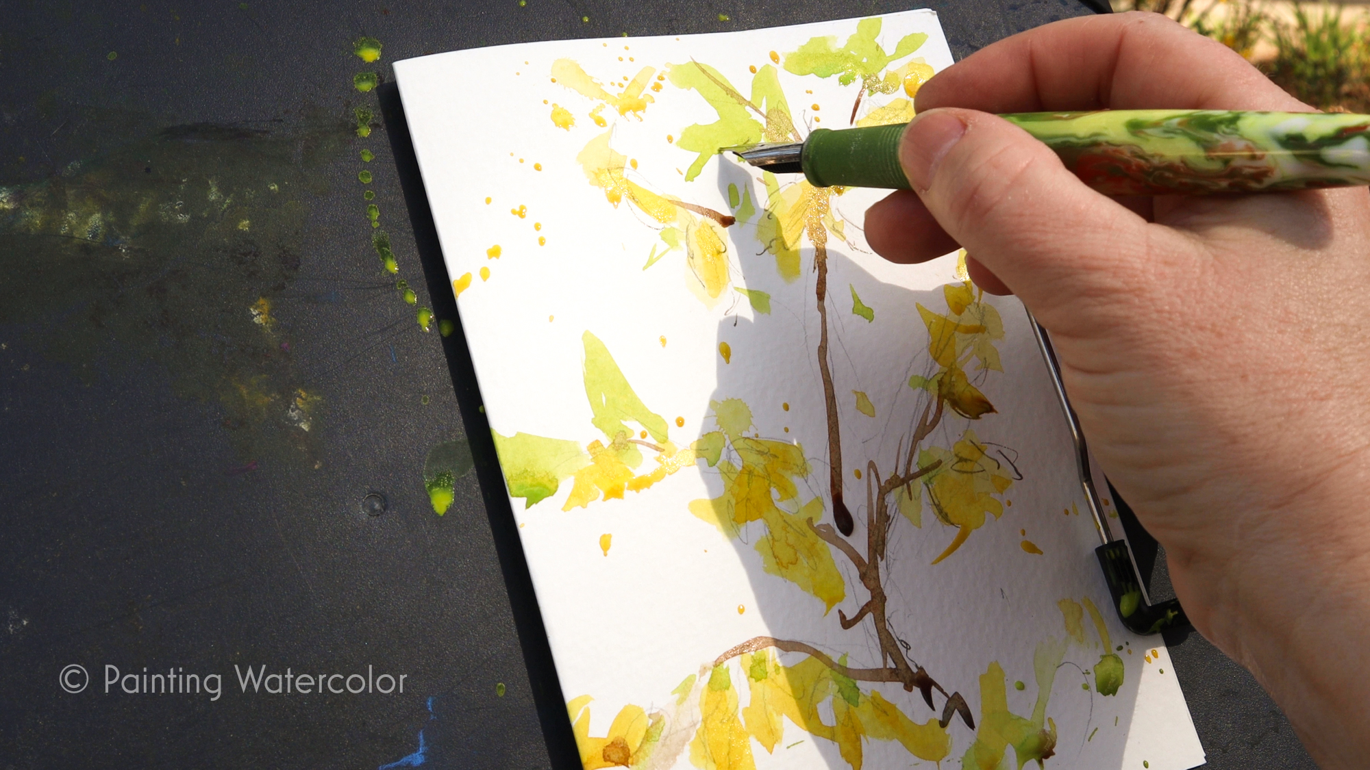 Forsythia notecard demo 5