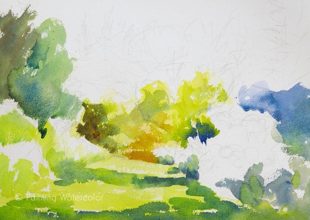 Garden Path Painting Tutorial Watercolor Painting Lesson 2