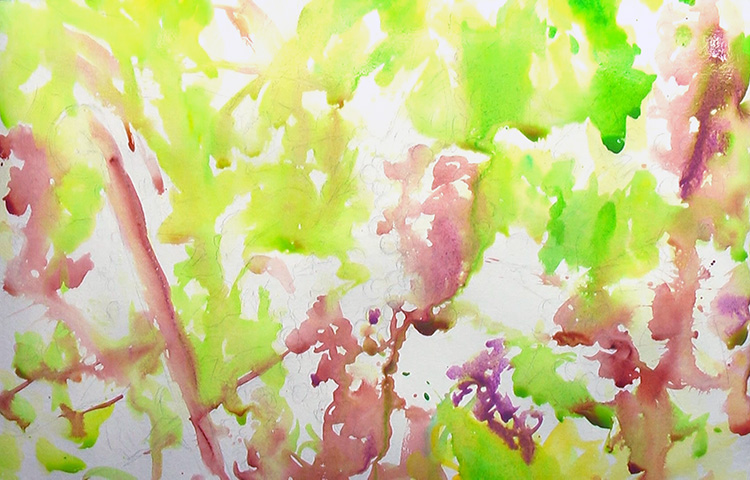 Painting Grape Vines in Watercolor Watercolor Painting Lesson 2