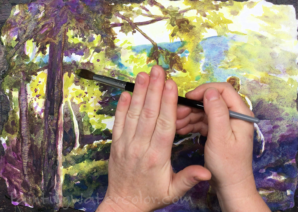 Maine Path Watercolor Painting Tutorial 6