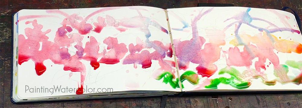 Orchids Sketch Watercolor Painting Lesson 2