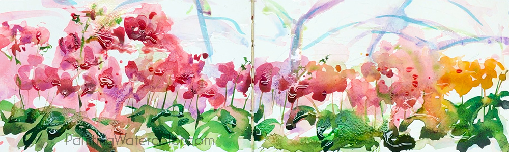 Orchids Sketch Painting Tutorial 5