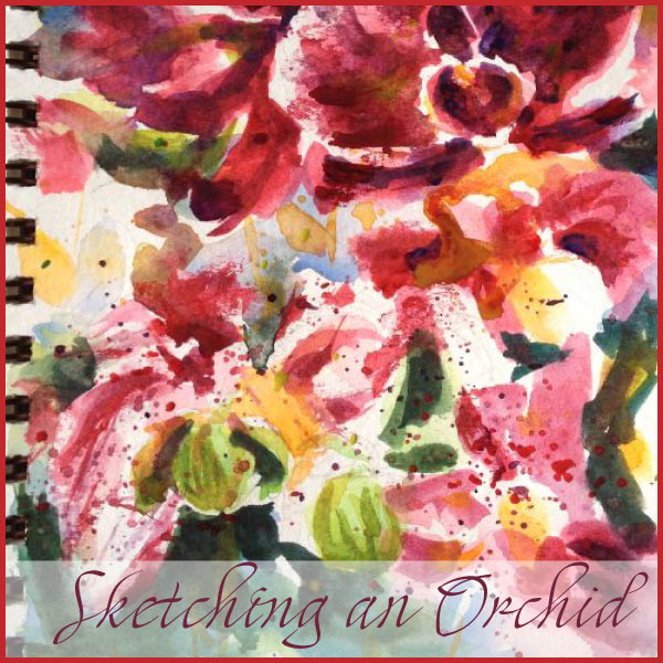 Pink Orchid Watercolor Painting tutorial
