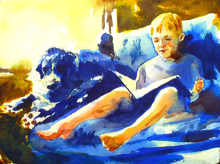 Painting a Boy and his Dog Watercolor Painting Tutorial 6