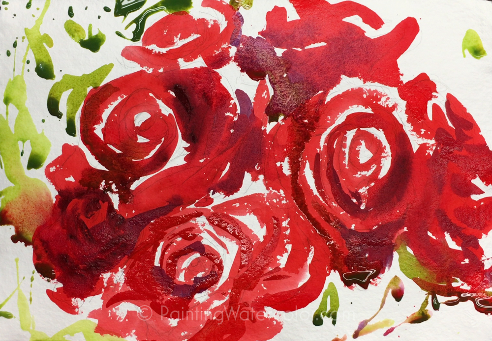 Red Roses Painting Tutorial Painting Tutorial 3