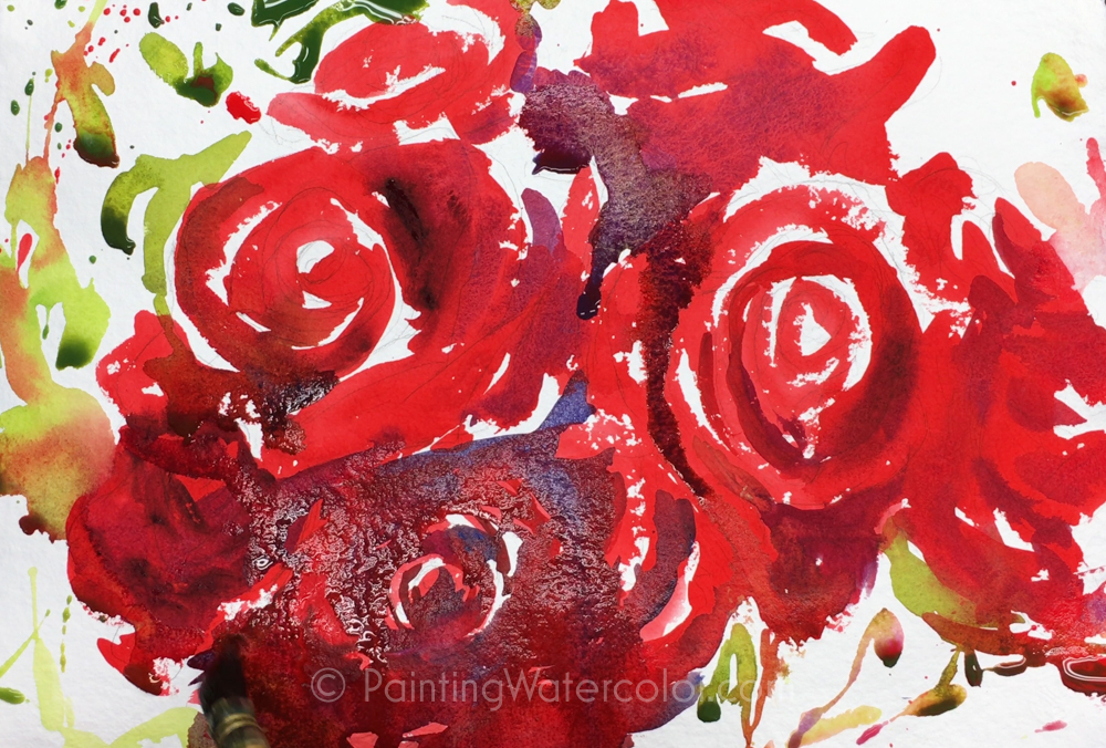 Red Roses Painting Tutorial Painting Tutorial 4
