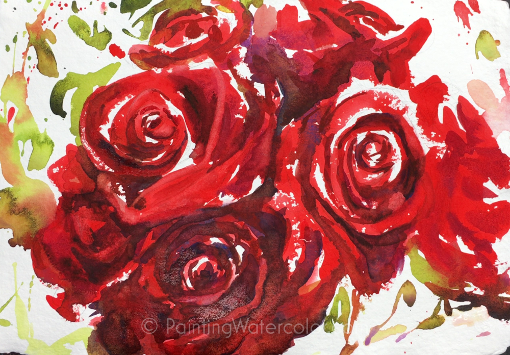 Red Roses Painting Tutorial Watercolor Painting Tutorial 6
