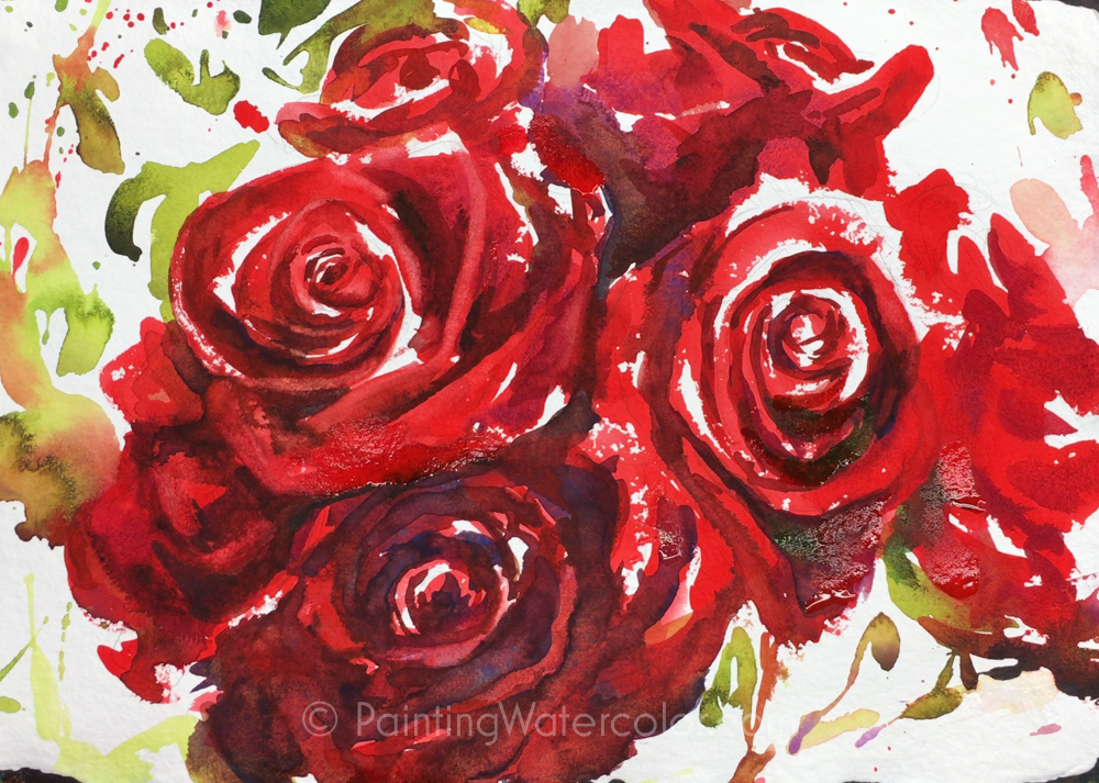 Red Roses Painting Tutorial Watercolor Painting Tutorial 7