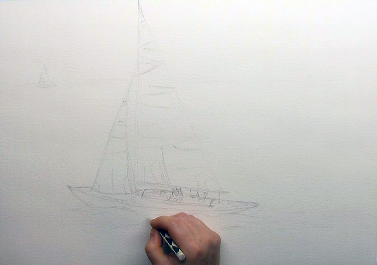 How to Paint a Sailboat Watercolor Painting Lesson 1