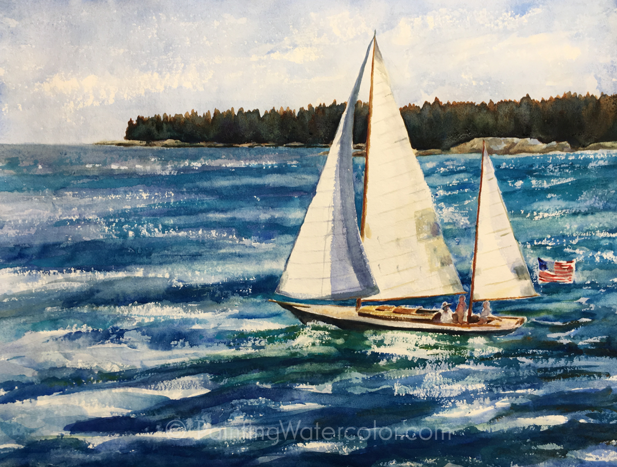 Sailboat Painting Tutorial Watercolor Painting Tutorial 6