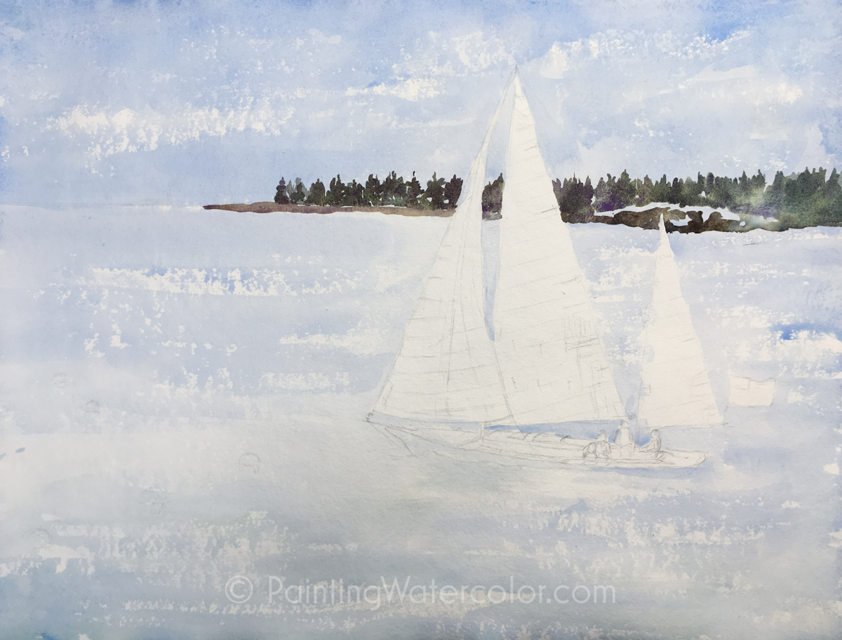Sailboat Painting Tutorial Watercolor Painting Lesson 1