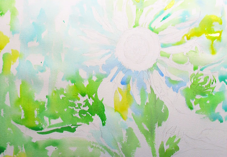Sunflower Watercolor Painting Lesson 2