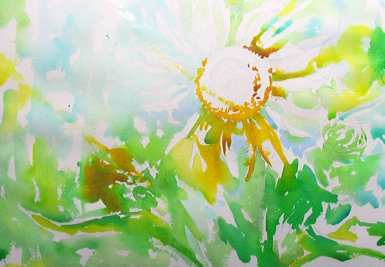 Sunflower Painting Tutorial 3