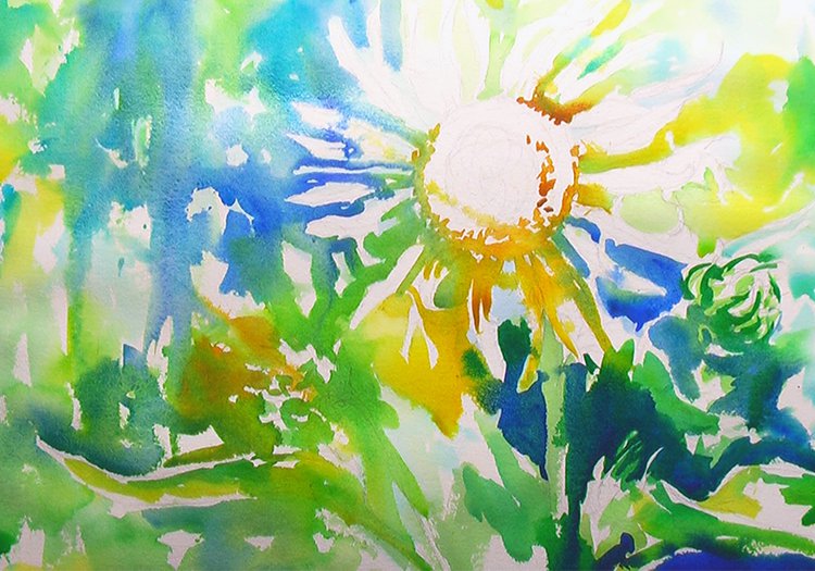 Sunflower Painting Tutorial 4