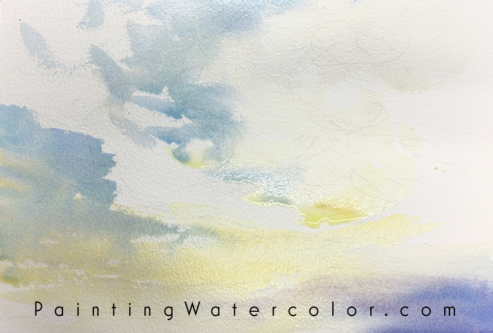 Sunset Clouds Watercolor Painting Lesson 1