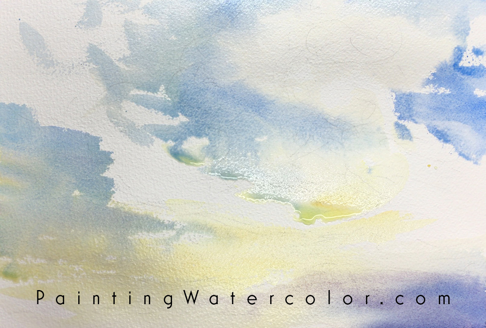 Sunset Clouds Watercolor Painting Lesson 2