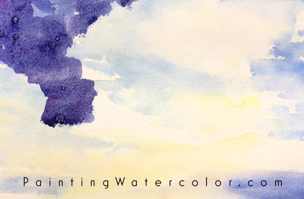 Sunset Clouds Watercolor Painting Tutorial