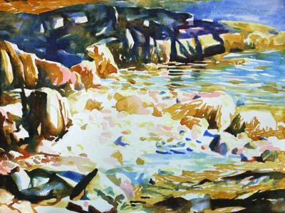 Tidal Pool, Acadia Painting Tutorial 4