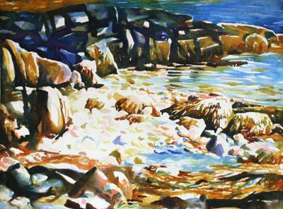 Tidal Pool, Acadia Painting Tutorial 5