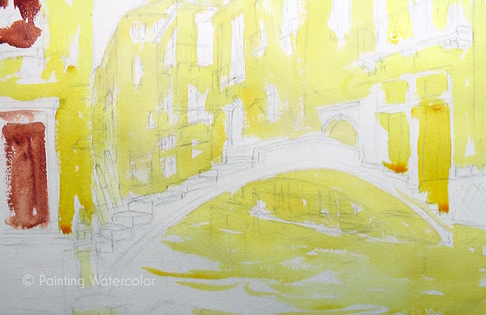 Painting a Venice Bridge Watercolor Painting Lesson 2