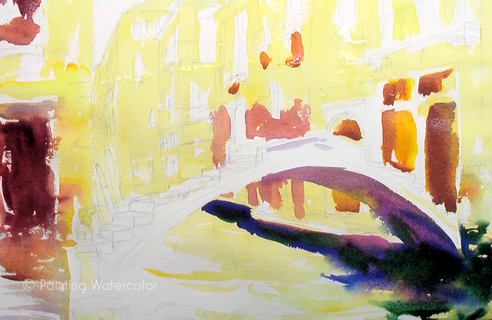 Painting a Venice Bridge Painting Tutorial 3