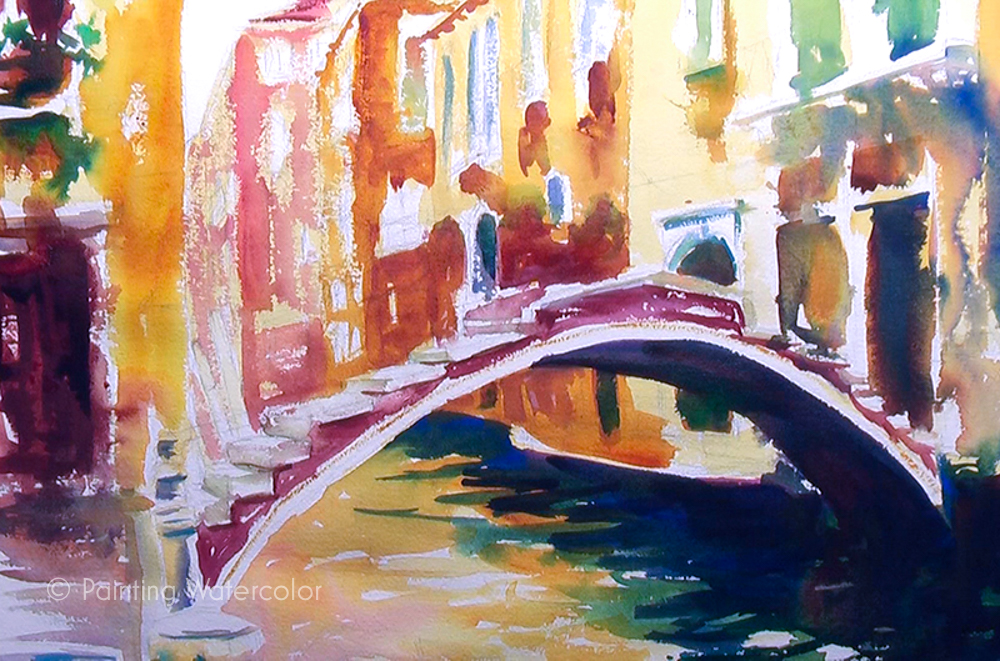 Painting a Venice Bridge Painting Tutorial 5