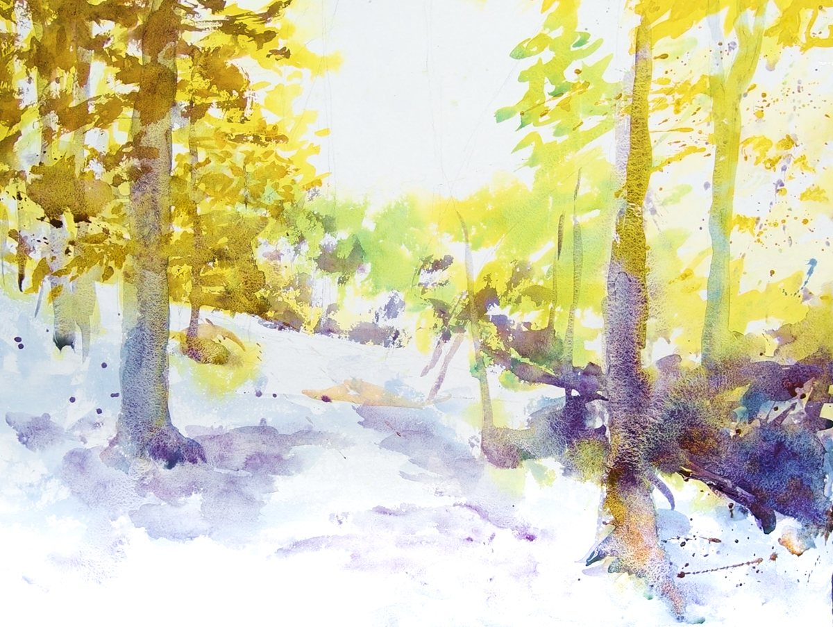 Woods Path Painting Tutorial Watercolor Painting Lesson 2