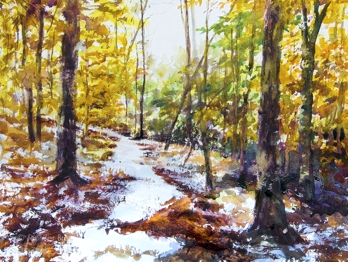 Woods Path Painting Tutorial Watercolor Painting Tutorial 7