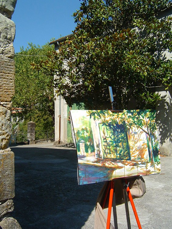Painting Demo Italy by Jennifer Branch.