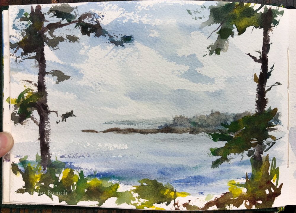 Picnic spot by the side of the Schoodic Park Road by Jennifer Branch